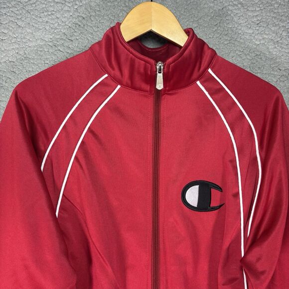 Champion Track Jacket Big & Tall Athletic Red Mens L Tall Athletic NWT Retro Y2K - Picture 2 of 14